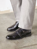 Marcello Mens Black Faux Leather Shoes