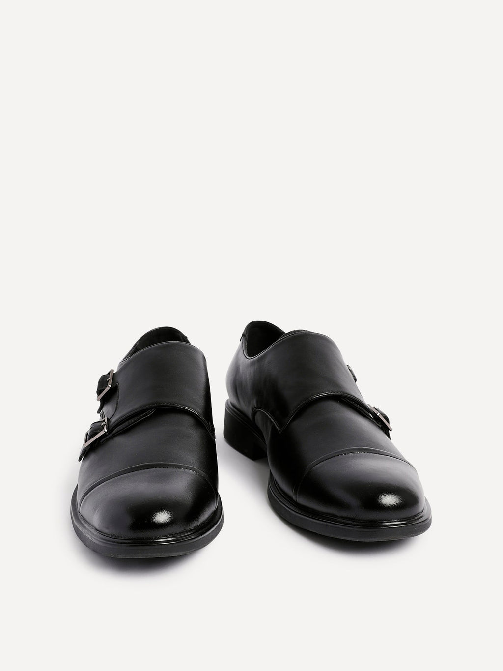 Marcello Mens Black Faux Leather Shoes