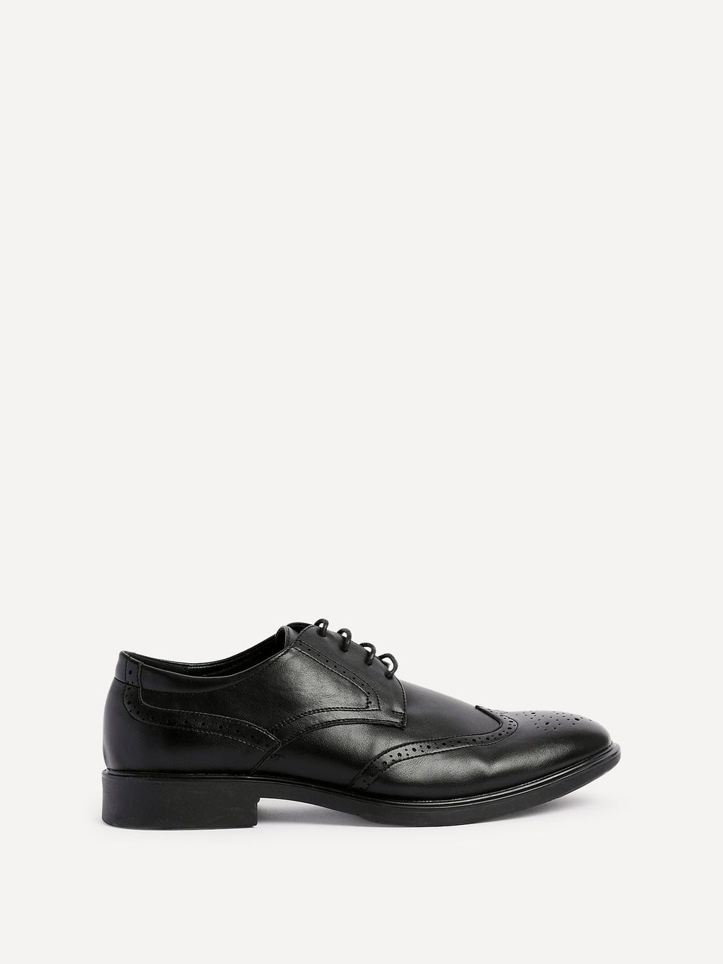 Marco Mens Black Faux Leather Brogue Shoes