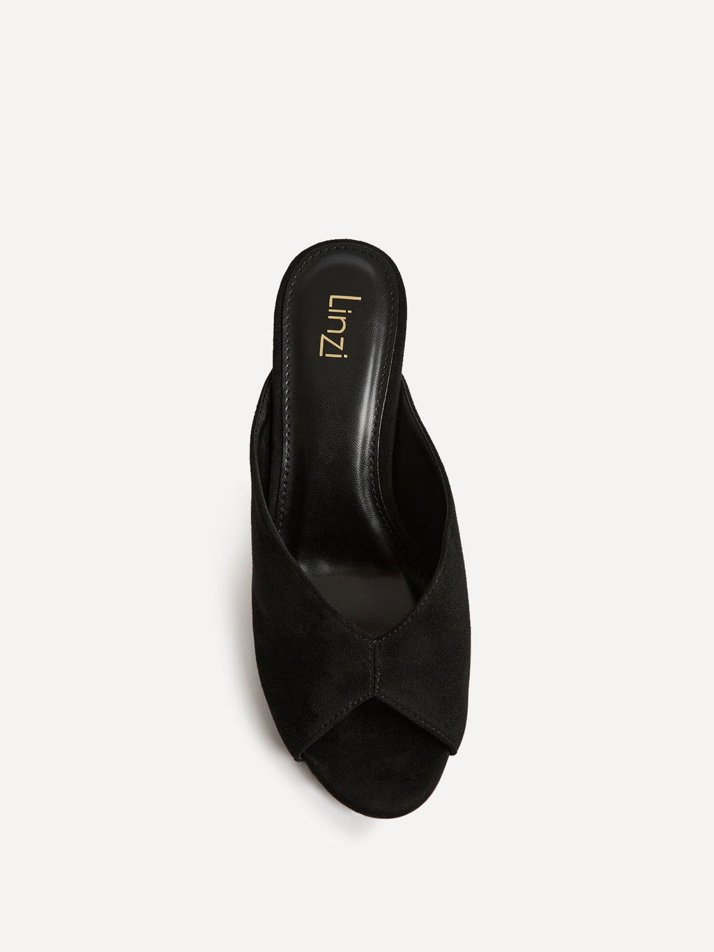 Marseille Black Peep Toe Mule Heels