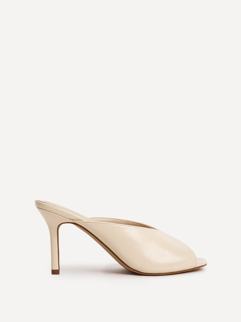 Marseille Ivory Peep Toe Mule Heels