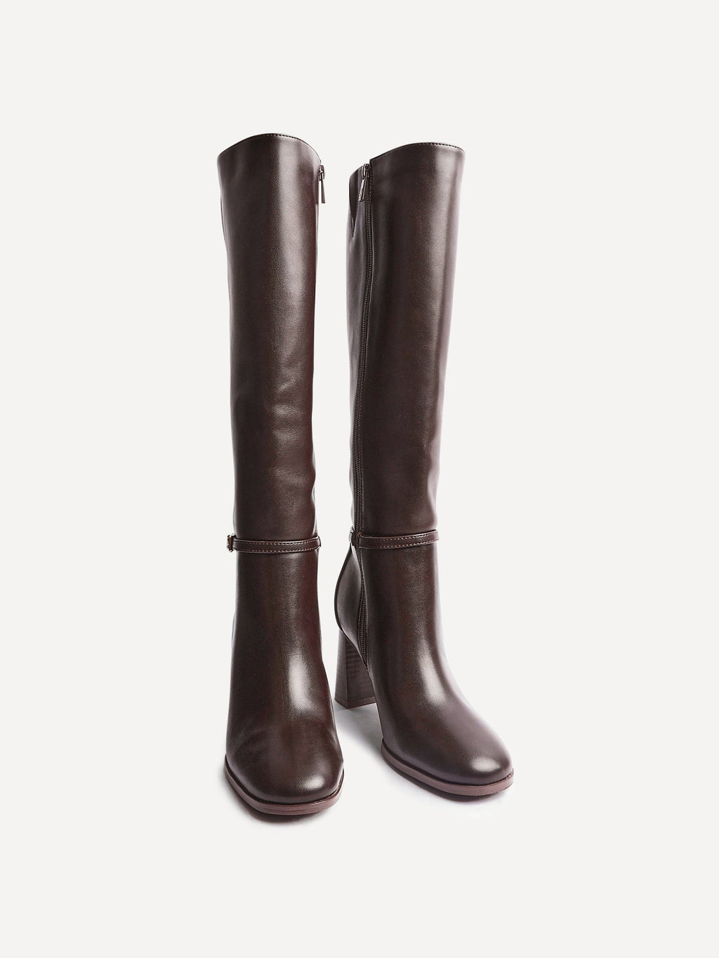 Midtown Brown Long Heeled Boots