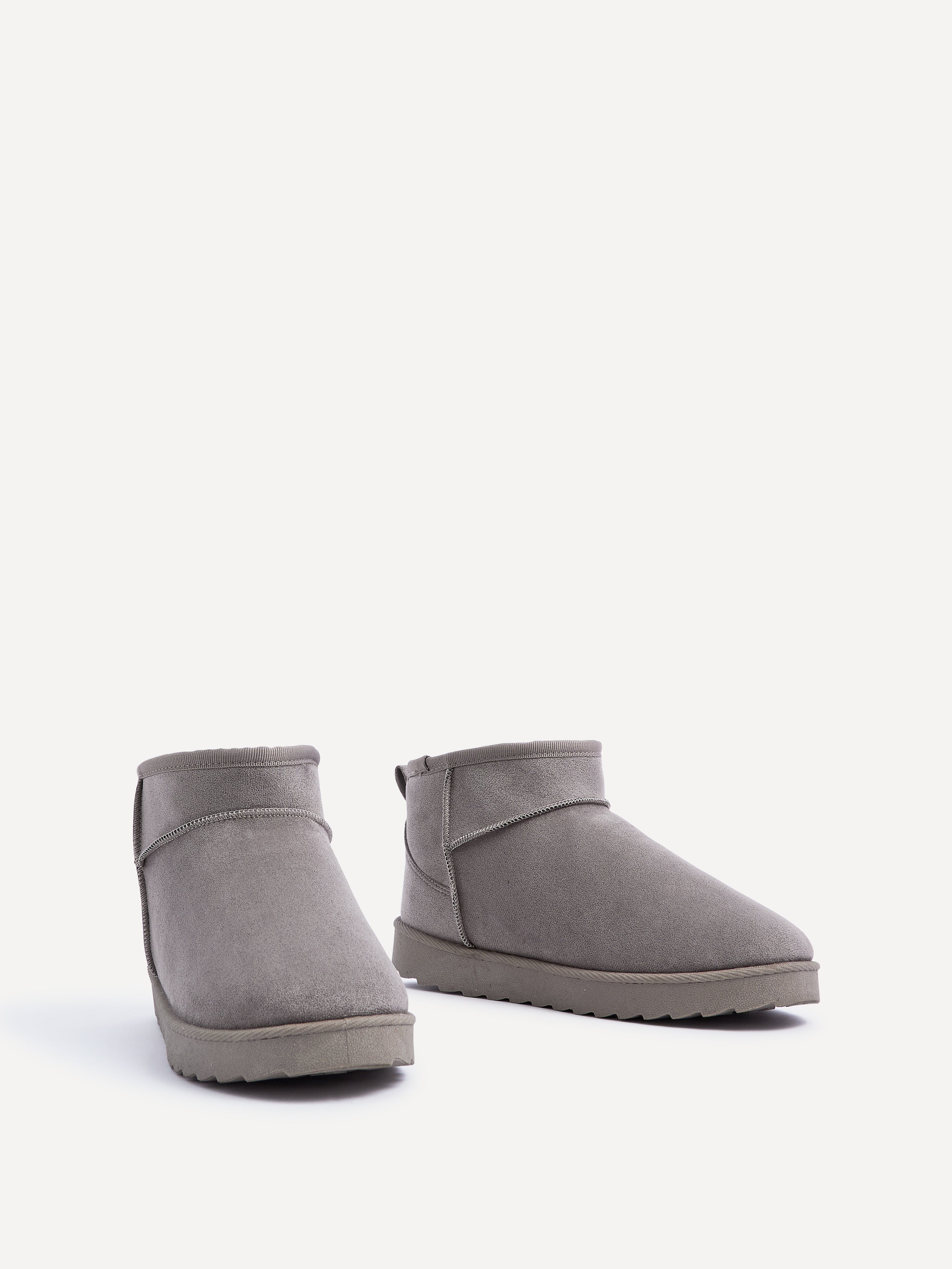 Ultra Mini Addy Ash Grey Fur Ankle Boots