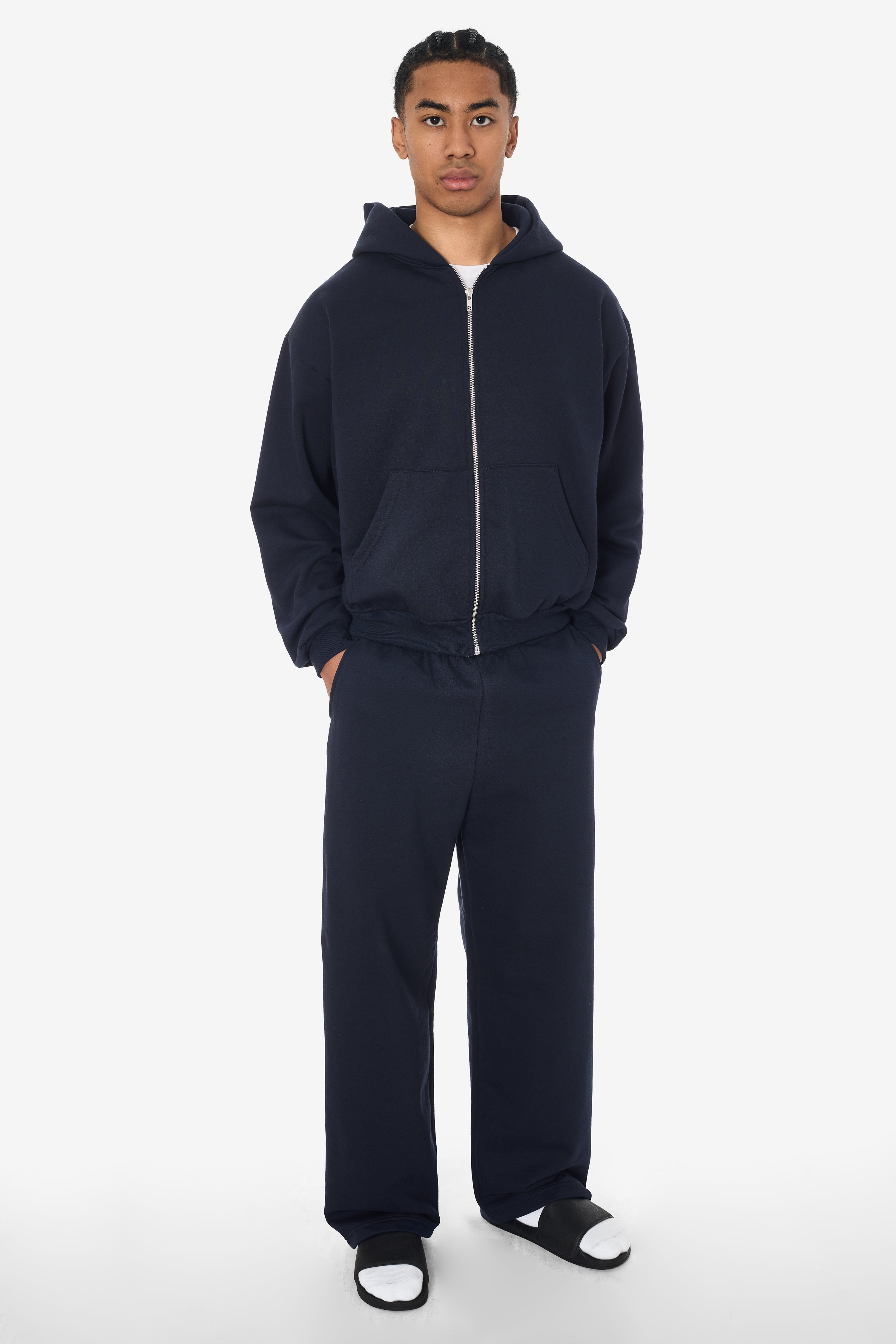 MWF1045 - 10 oz. Mid-Weight Poly Cotton Fleece Wide Open Bottom Sweatpant