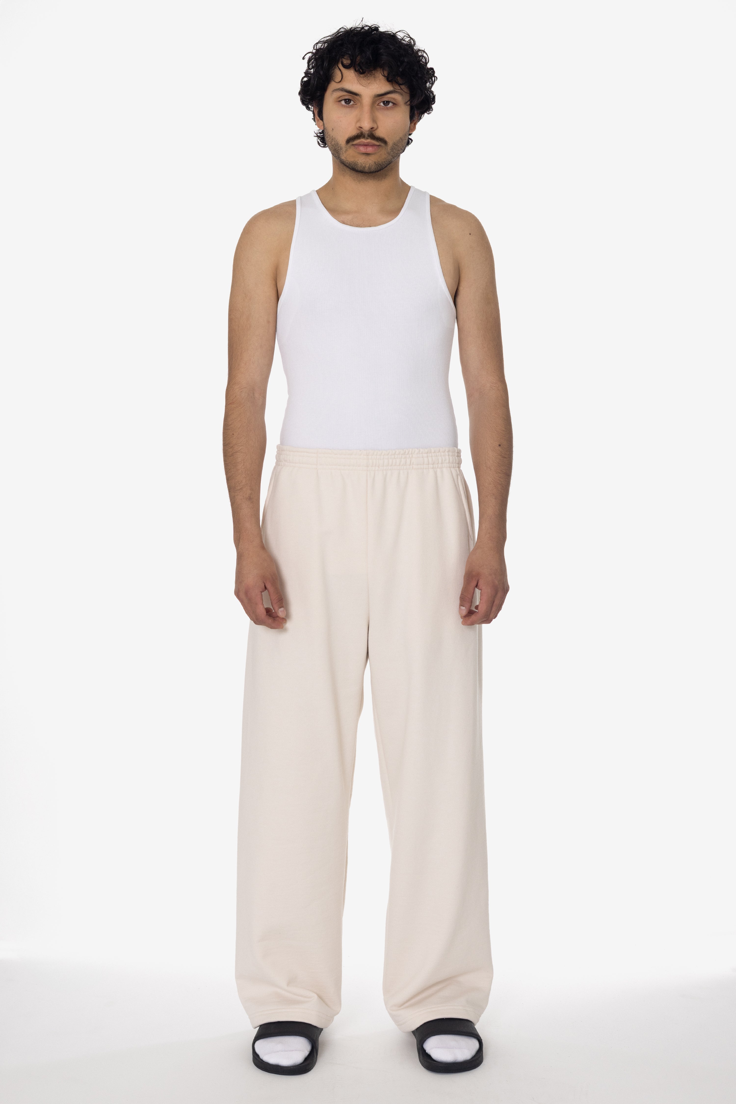MWF1045 - 10 oz. Mid-Weight Poly Cotton Fleece Wide Open Bottom Sweatpant