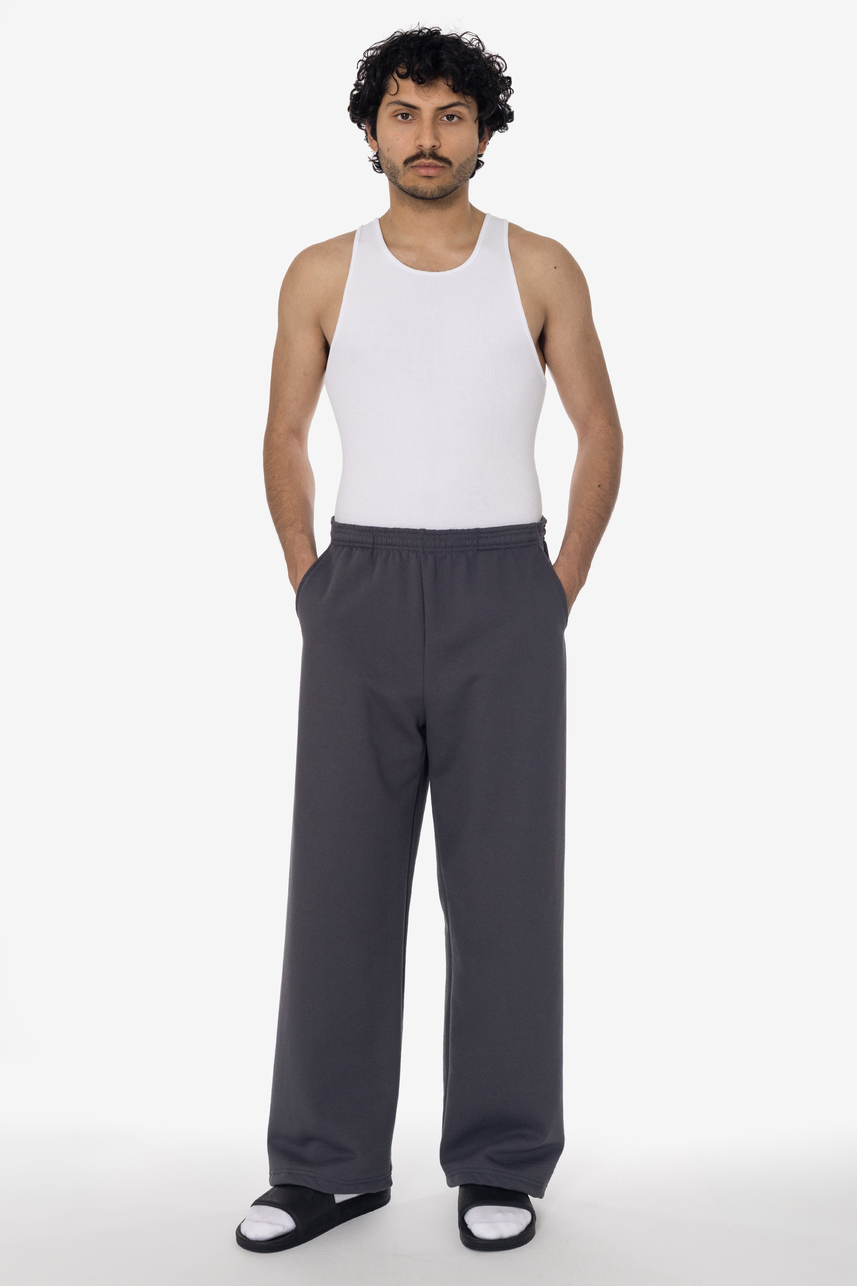 MWF1045 - 10 oz. Mid-Weight Poly Cotton Fleece Wide Open Bottom Sweatpant