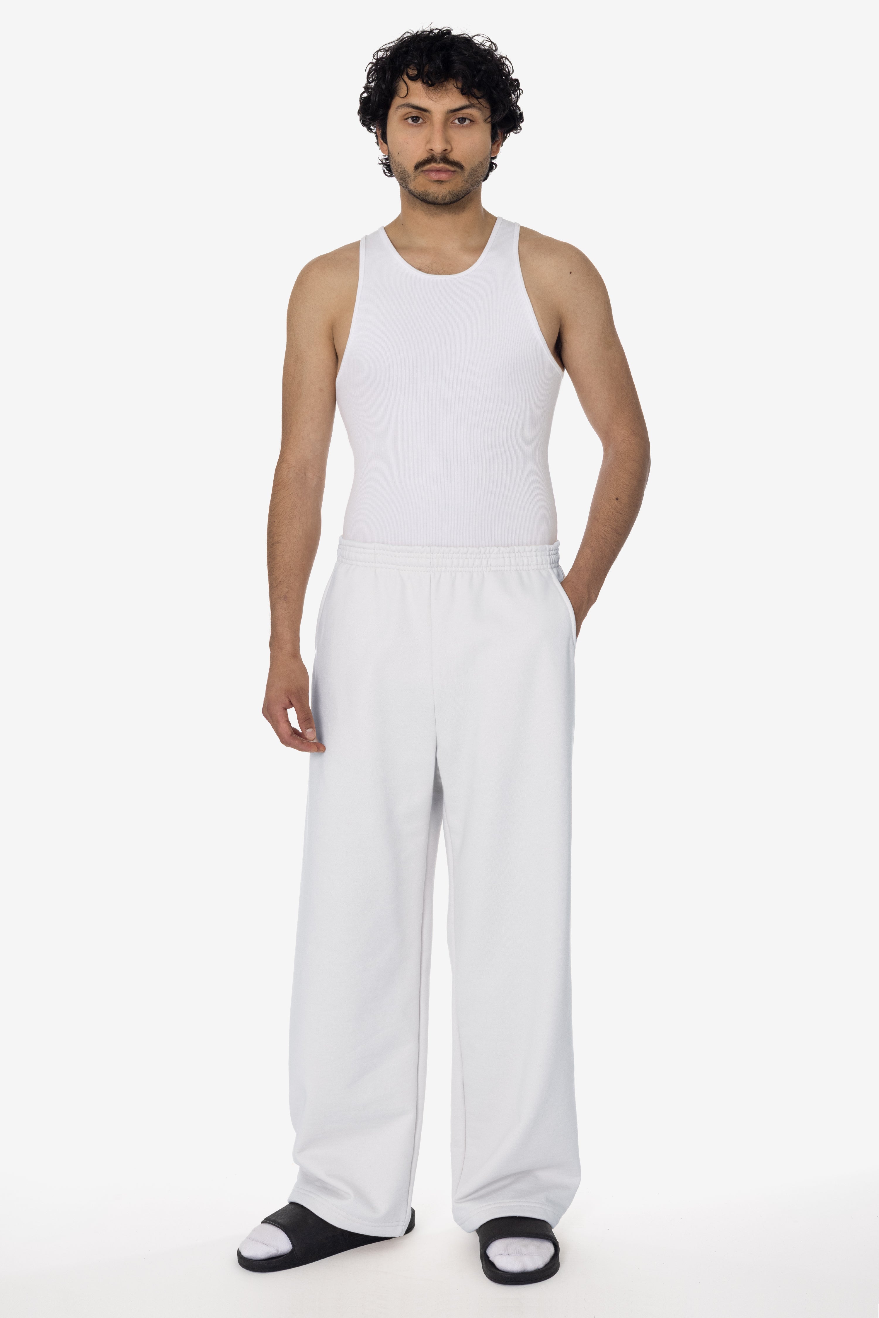 MWF1045 - 10 oz. Mid-Weight Poly Cotton Fleece Wide Open Bottom Sweatpant