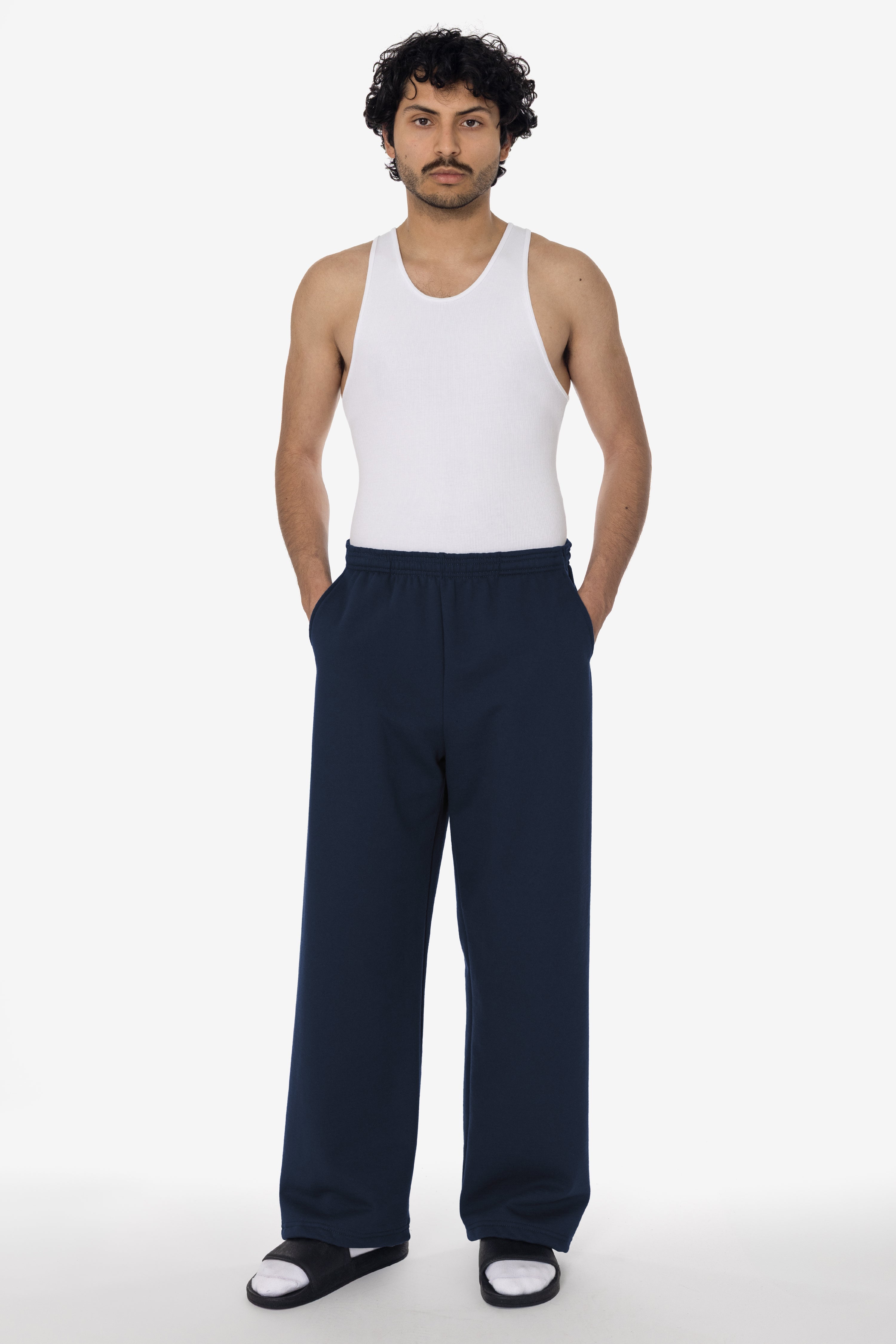 MWF1045 - 10 oz. Mid-Weight Poly Cotton Fleece Wide Open Bottom Sweatpant
