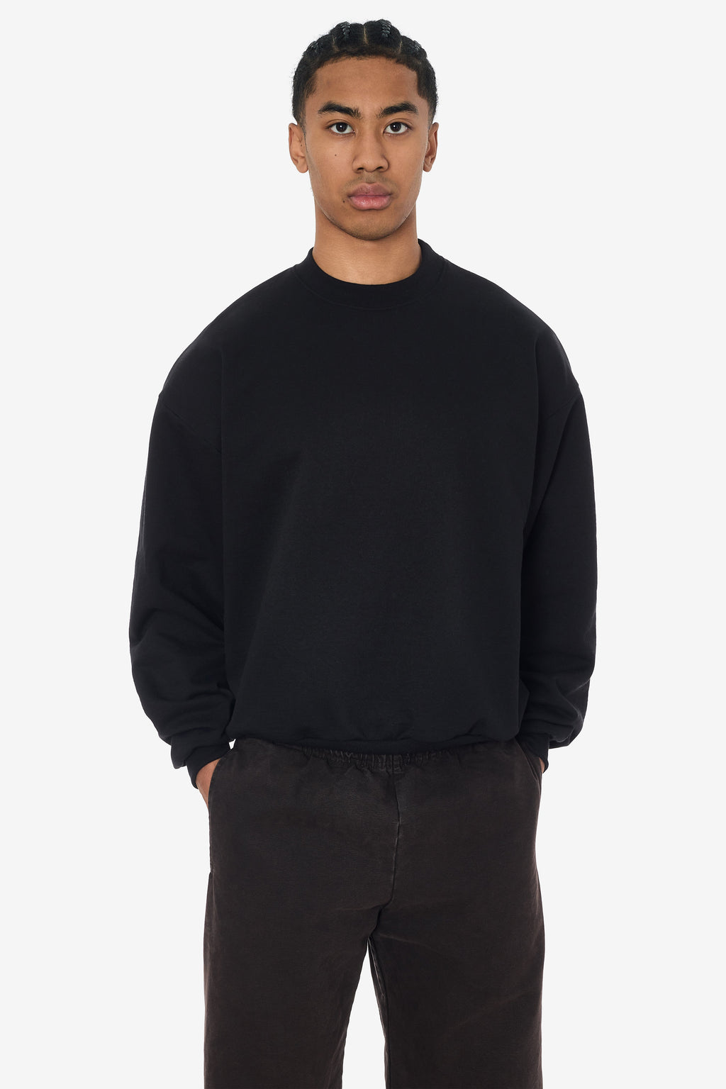 MWF1047 - 10 oz. Mid-weight Poly Cotton Fleece Wide Crewneck