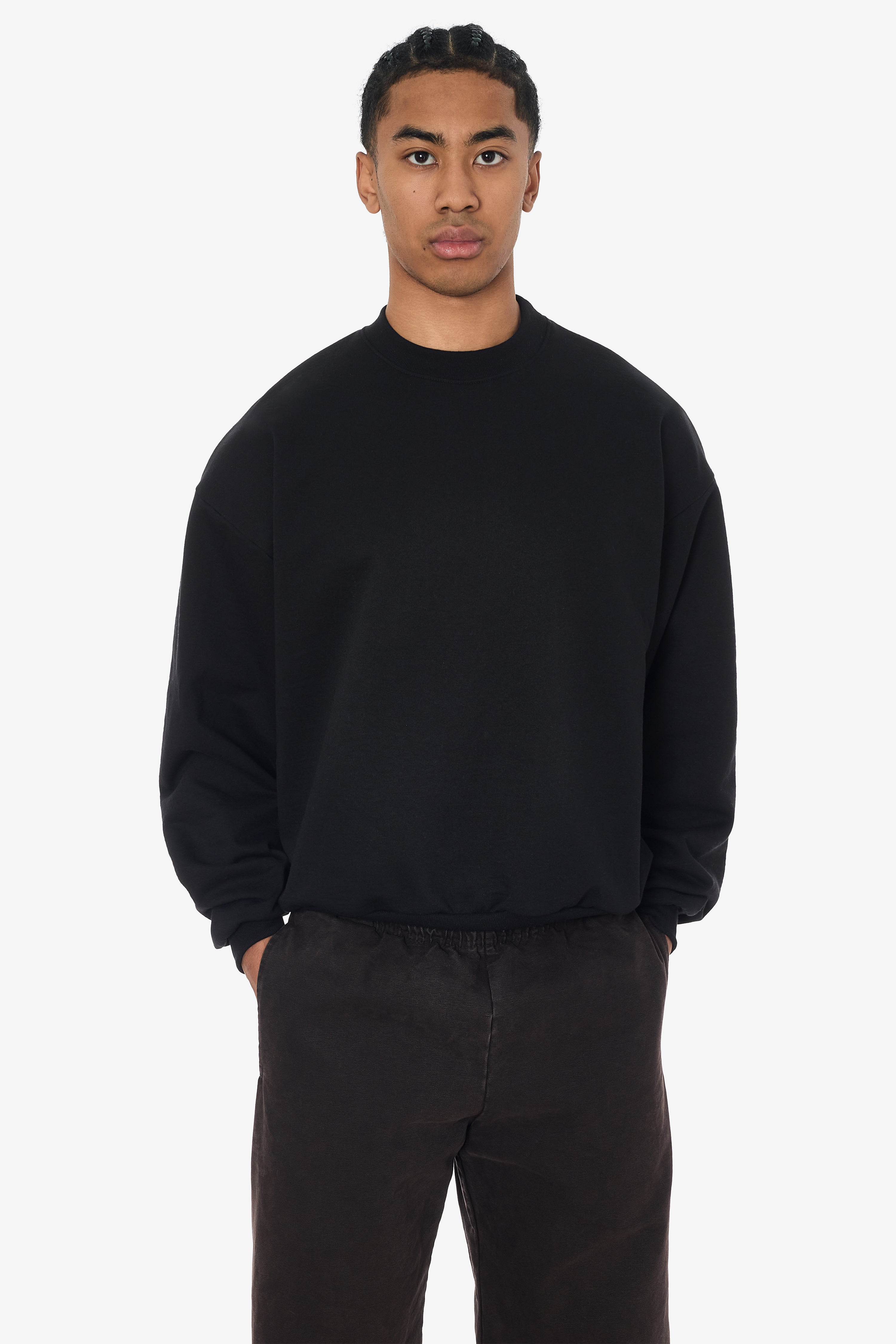 MWF1047 - 10 oz. Mid-weight Poly Cotton Fleece Wide Crewneck