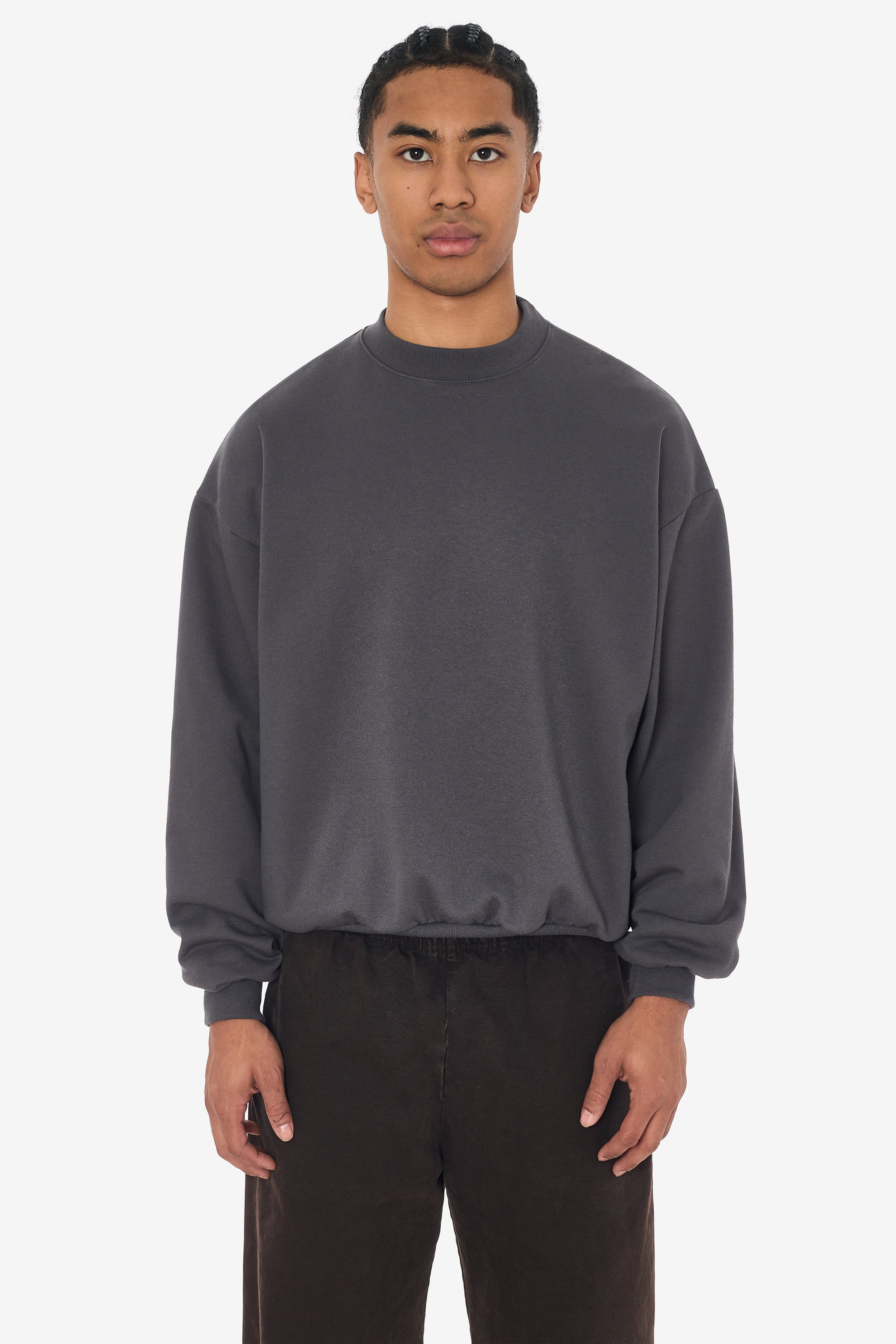 MWF1047 - 10 oz. Mid-weight Poly Cotton Fleece Wide Crewneck