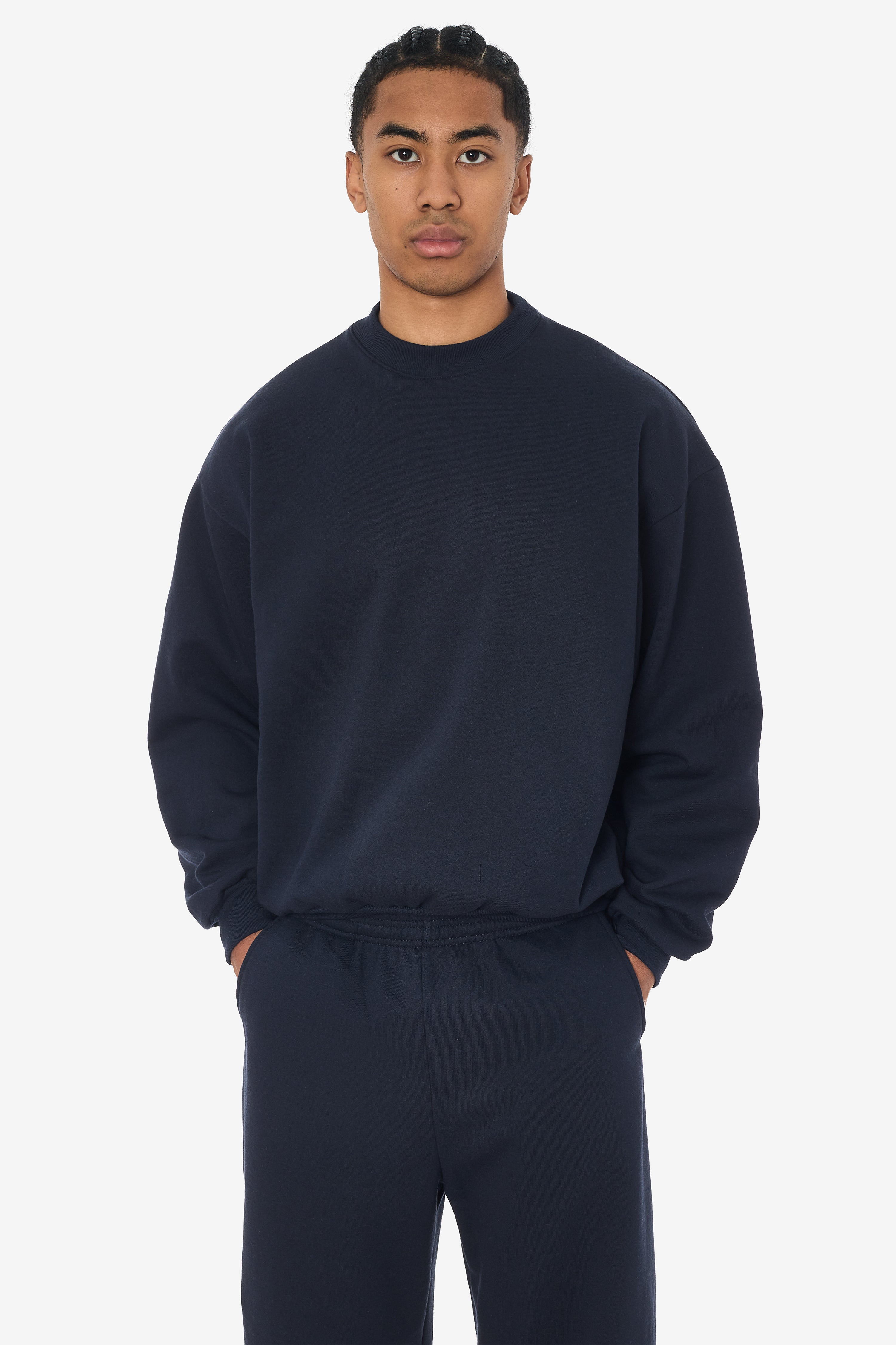 MWF1047 - 10 oz. Mid-weight Poly Cotton Fleece Wide Crewneck