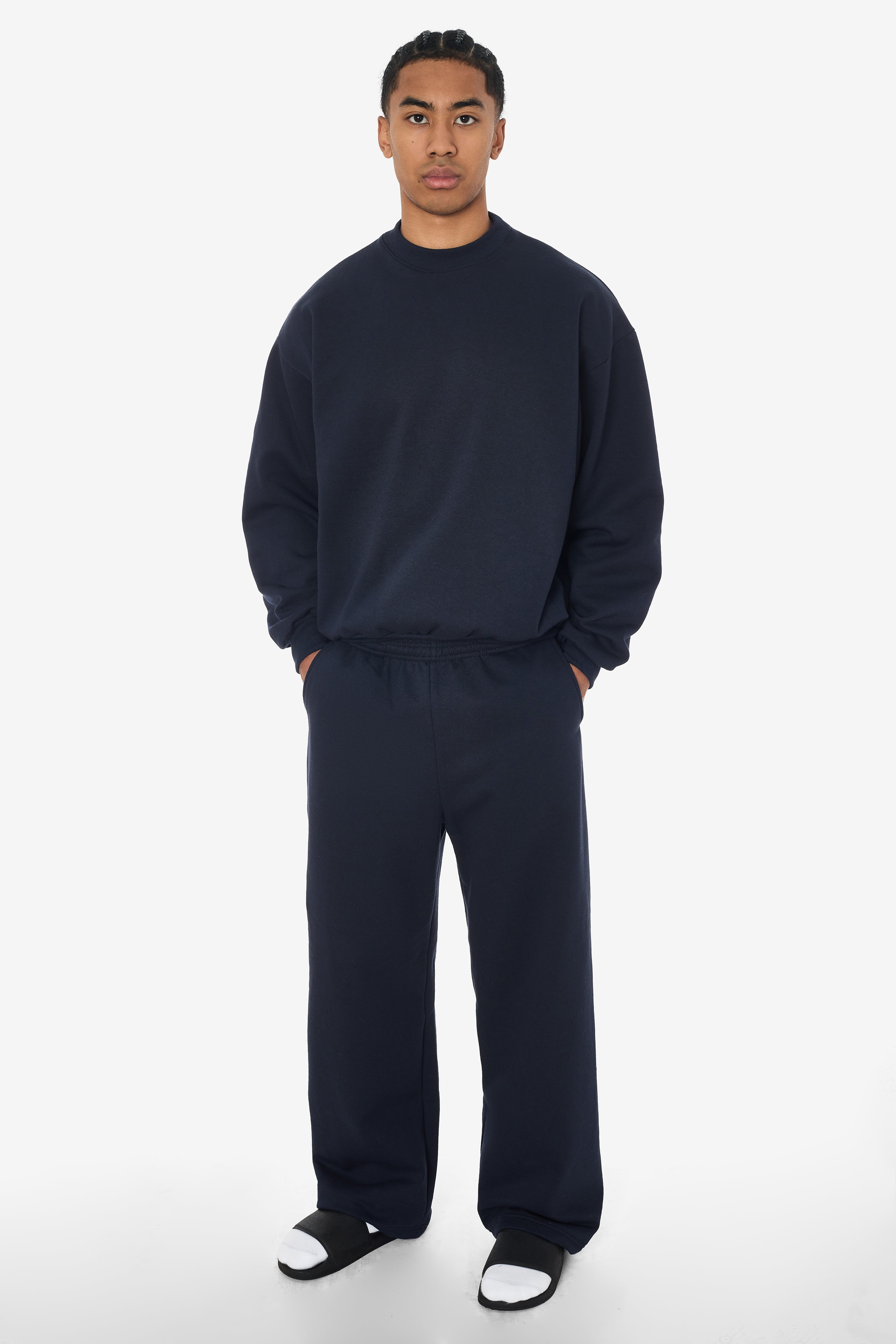 MWF1045 - 10 oz. Mid-Weight Poly Cotton Fleece Wide Open Bottom Sweatpant