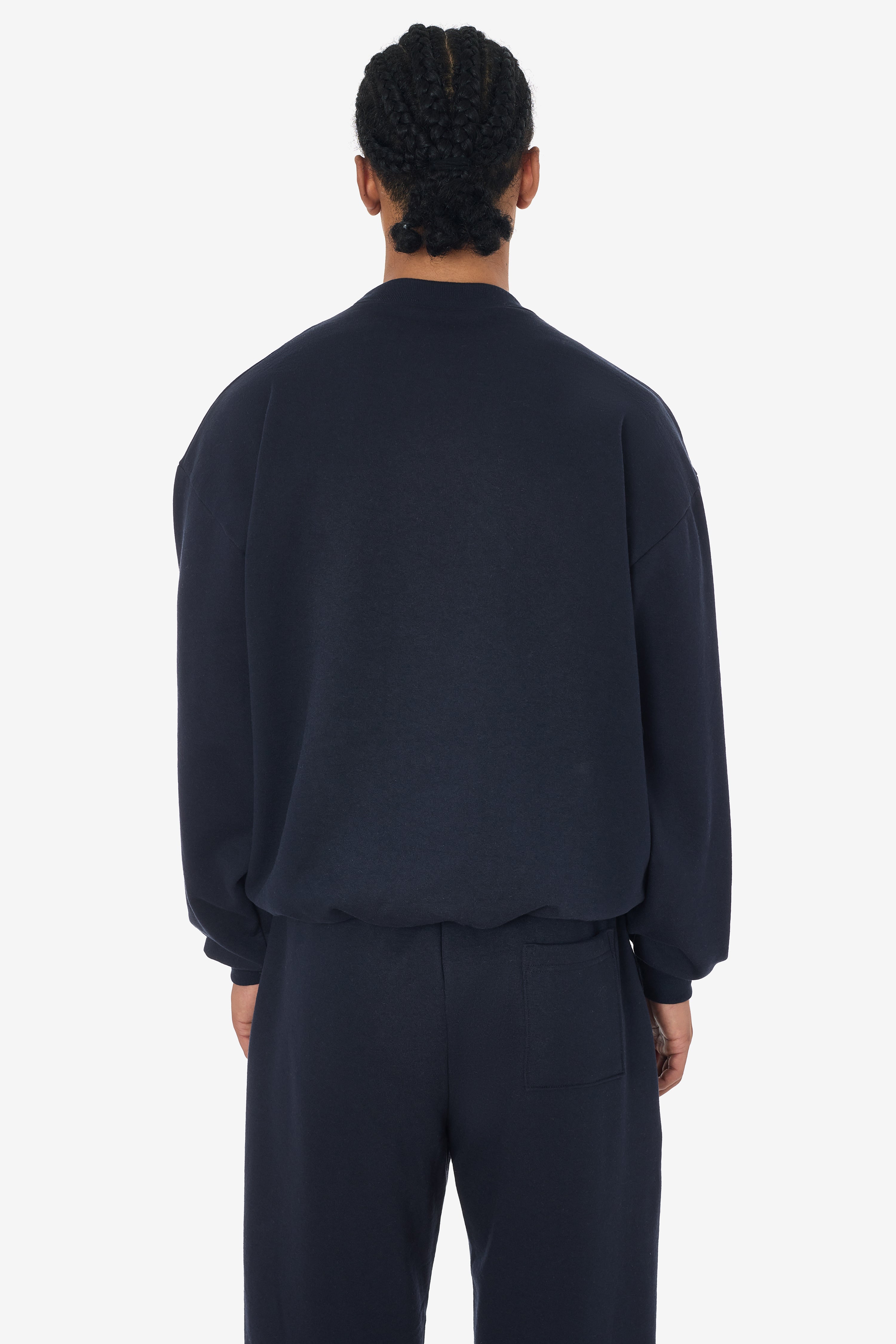 MWF1047 - 10 oz. Mid-weight Poly Cotton Fleece Wide Crewneck