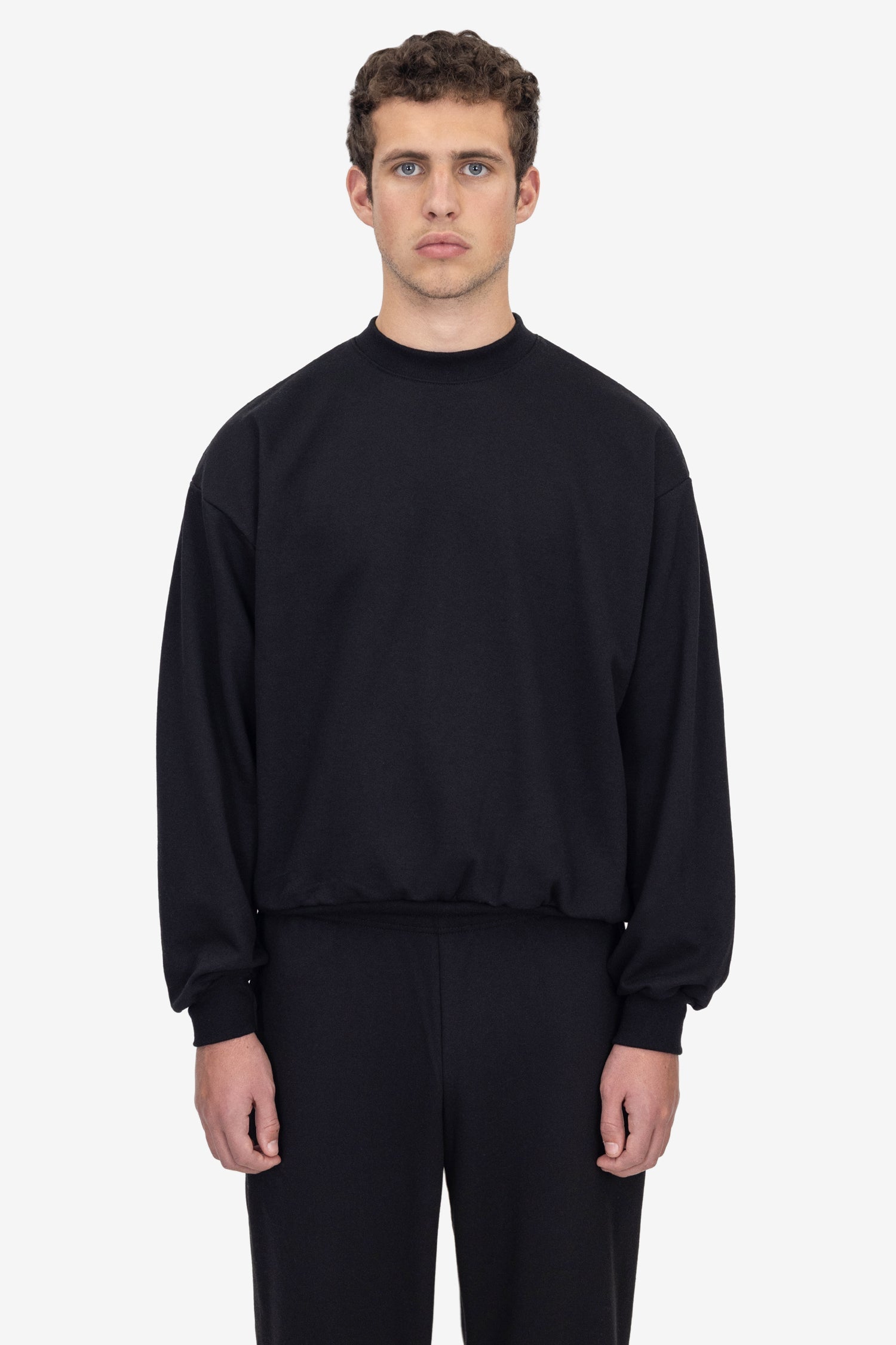 MWF1047 - 10 oz. Mid-weight Poly Cotton Fleece Wide Crewneck