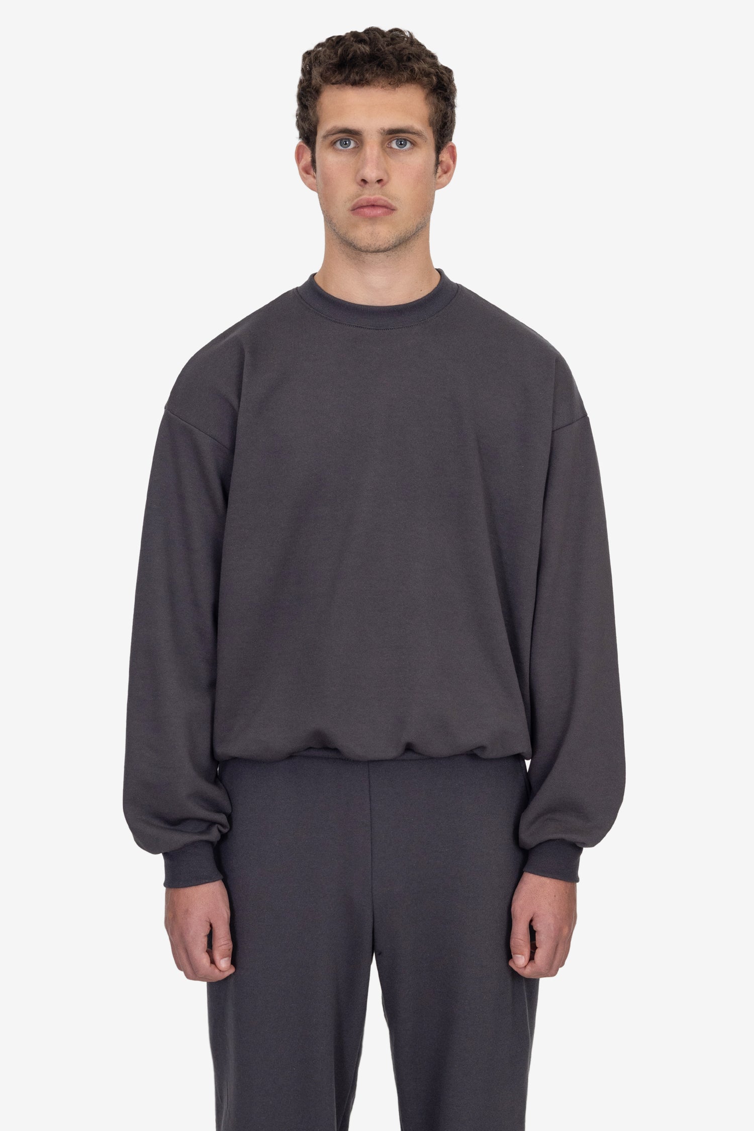 MWF1047 - 10 oz. Mid-weight Poly Cotton Fleece Wide Crewneck