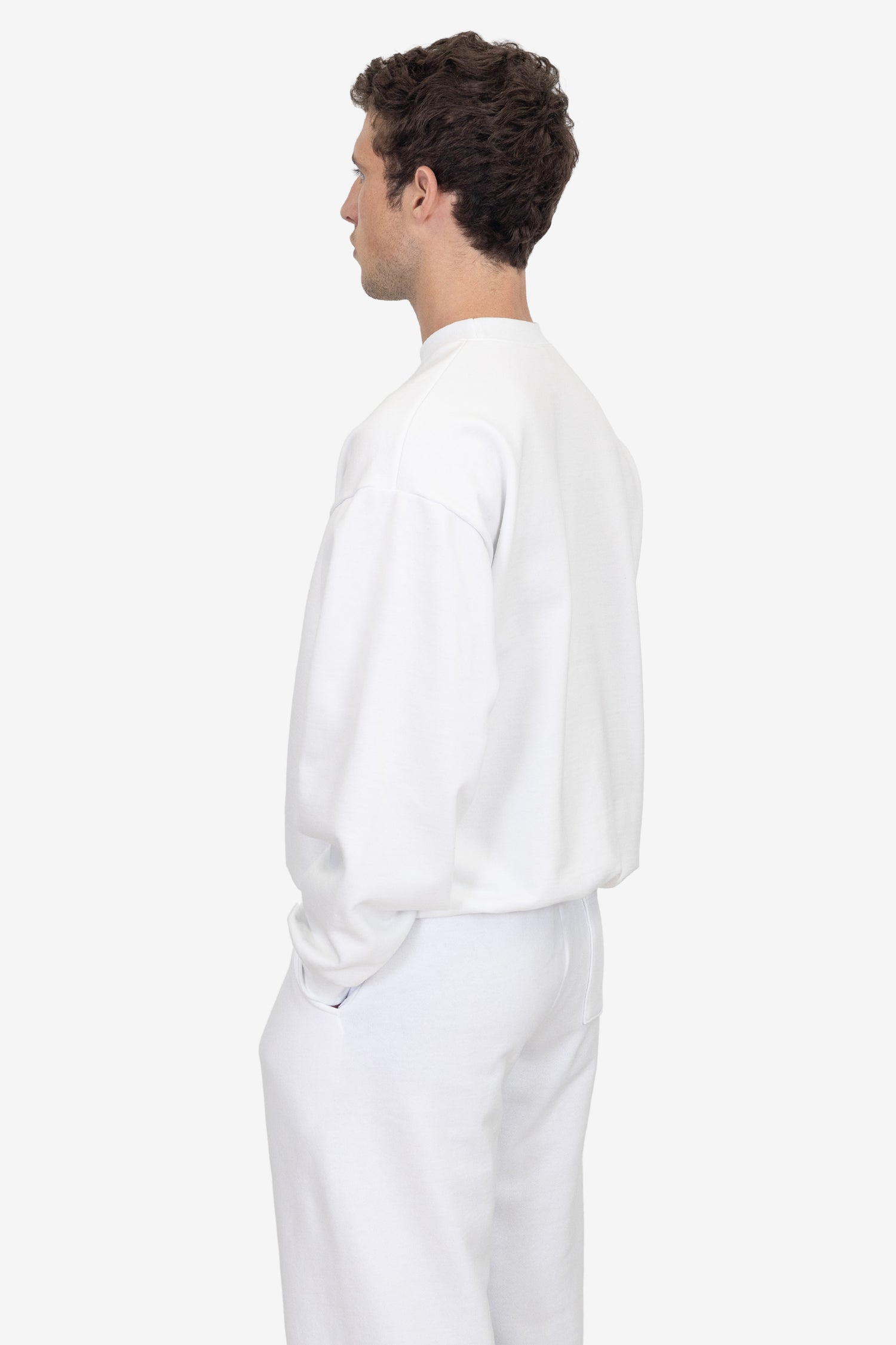 MWF1047 - 10 oz. Mid-weight Poly Cotton Fleece Wide Crewneck