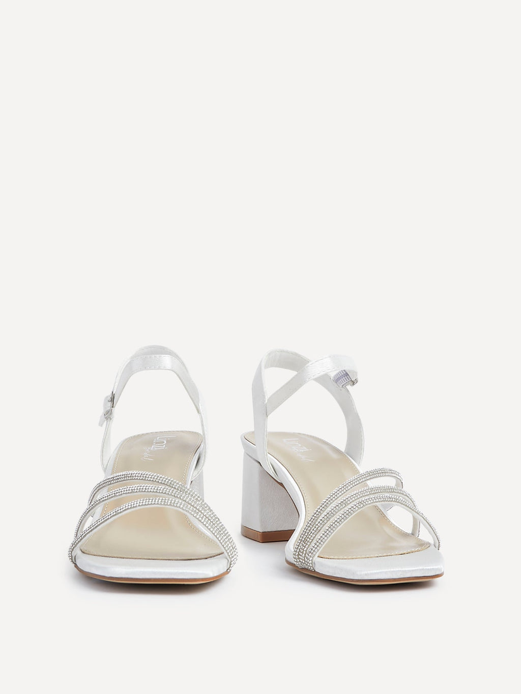 Mariah Wide Fit Bridal Ivory Diamante Heels