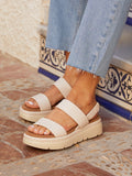 Gia Nude Chunky Flatform Sandals