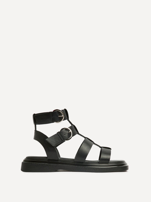 Naya Black Gladiator Style Sandals