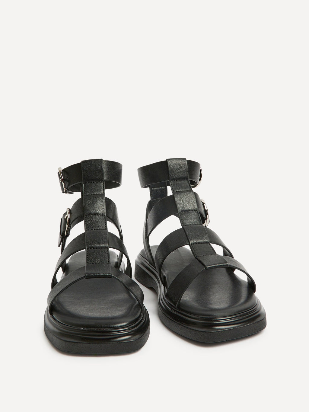 Naya Black Gladiator Style Sandals