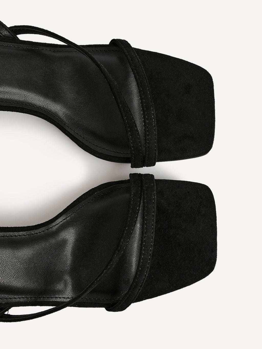Nicole Black Faux Suede Strappy Heels
