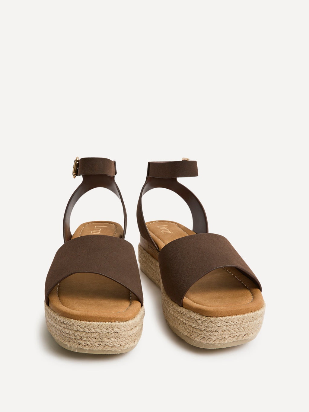 Nirvana Brown Nubuck Flatform Sandals