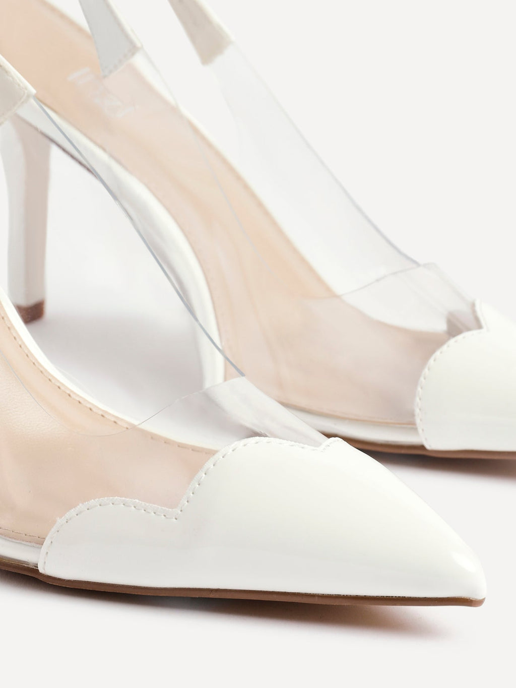 Nolita White Perspex Court Heels