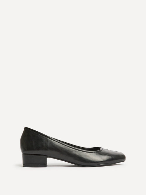 Origin Black Low Block Court Heels