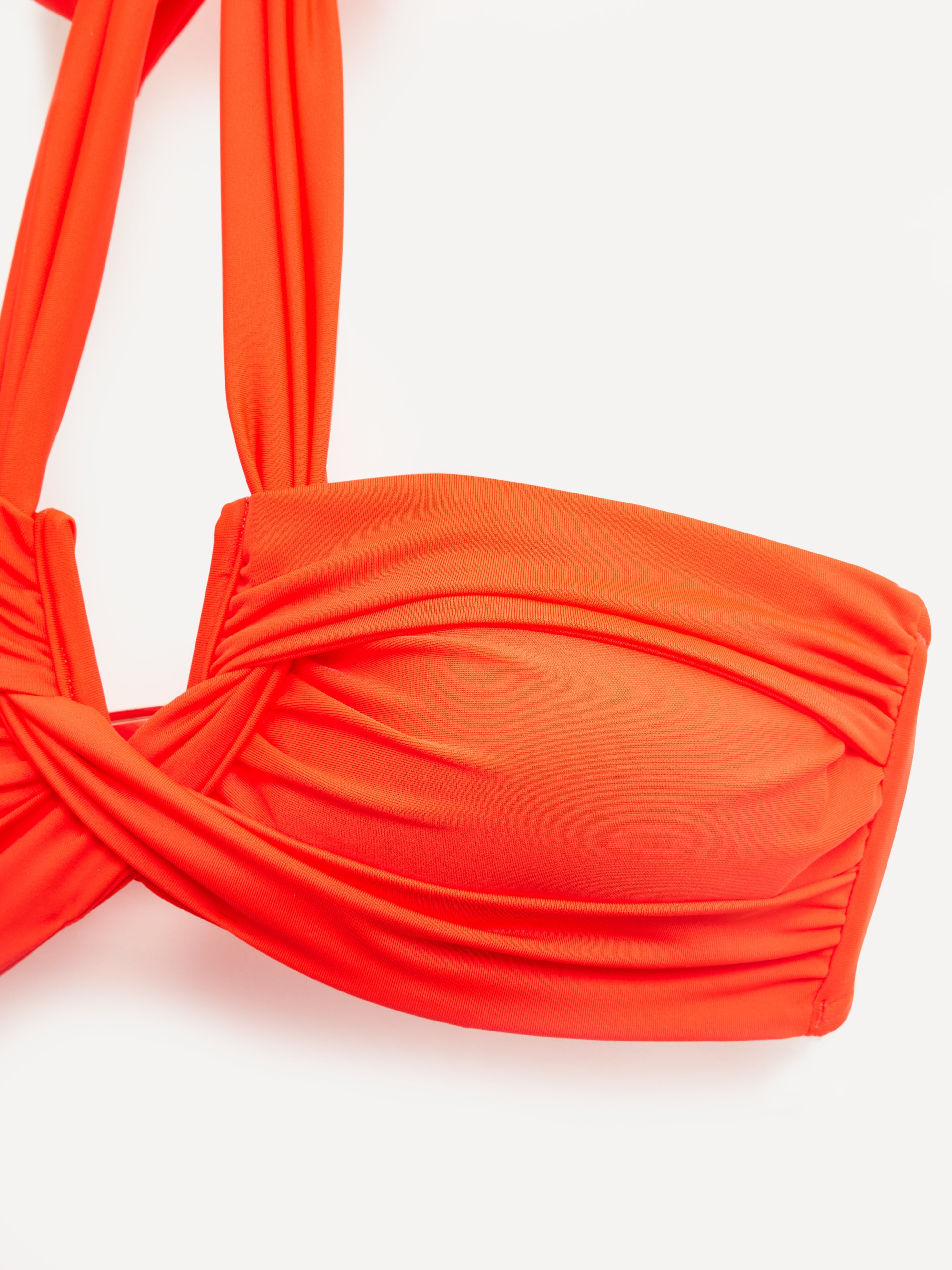 Palma Tangerine Bandeau High Waisted Bikini
