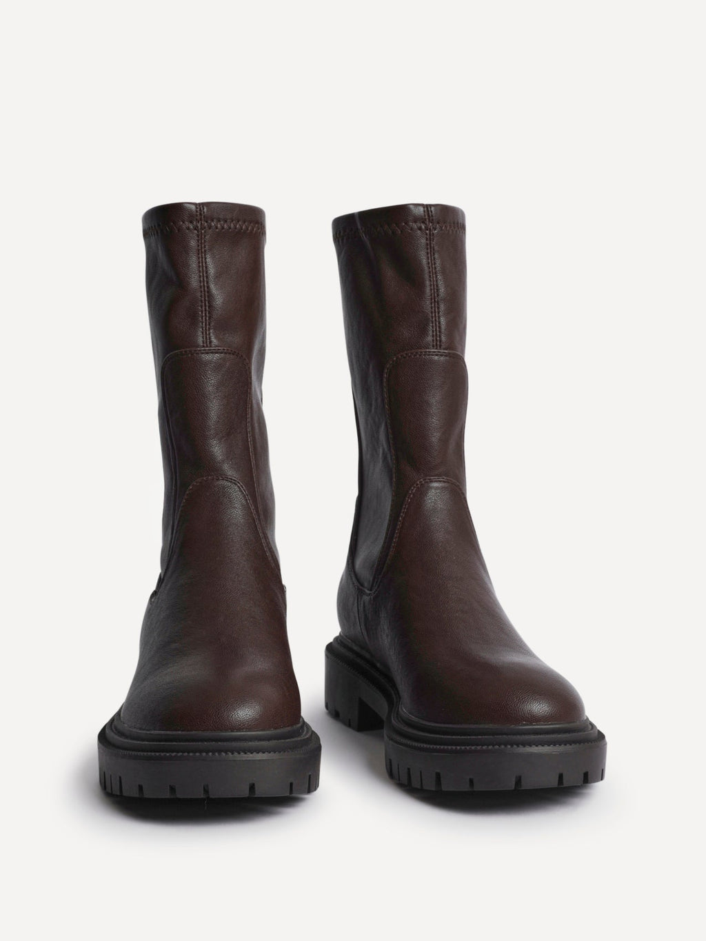 Peggy Brown Mid-Length Chelsea Boots