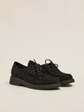 Perth Black Faux Suede Loafers