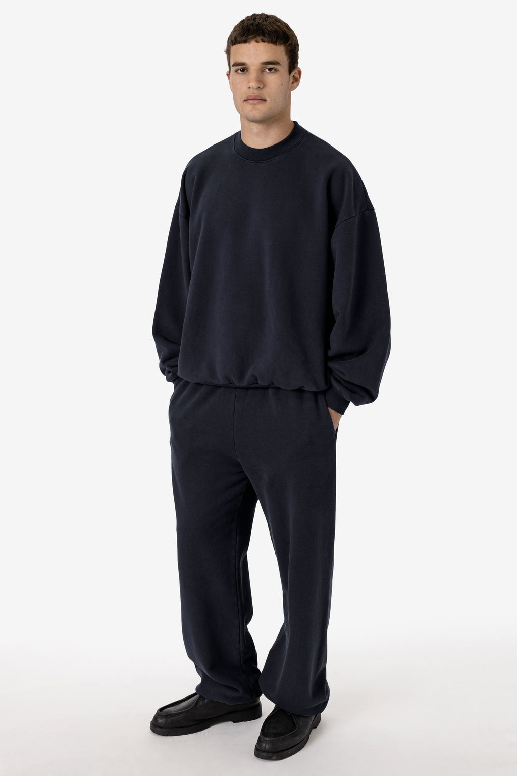 PLU07GD - 16oz. Garment Dye Plush Fleece Pullover Crewneck Sweatshirt