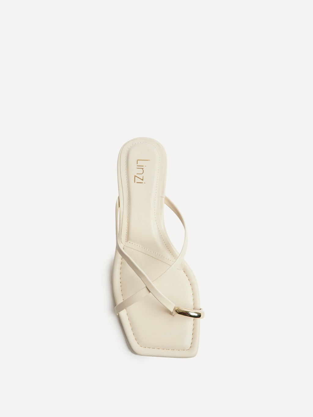 Polished White Faux Leather Mule Heels