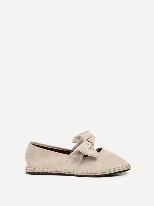 Pout Beige Faux Suede Pumps