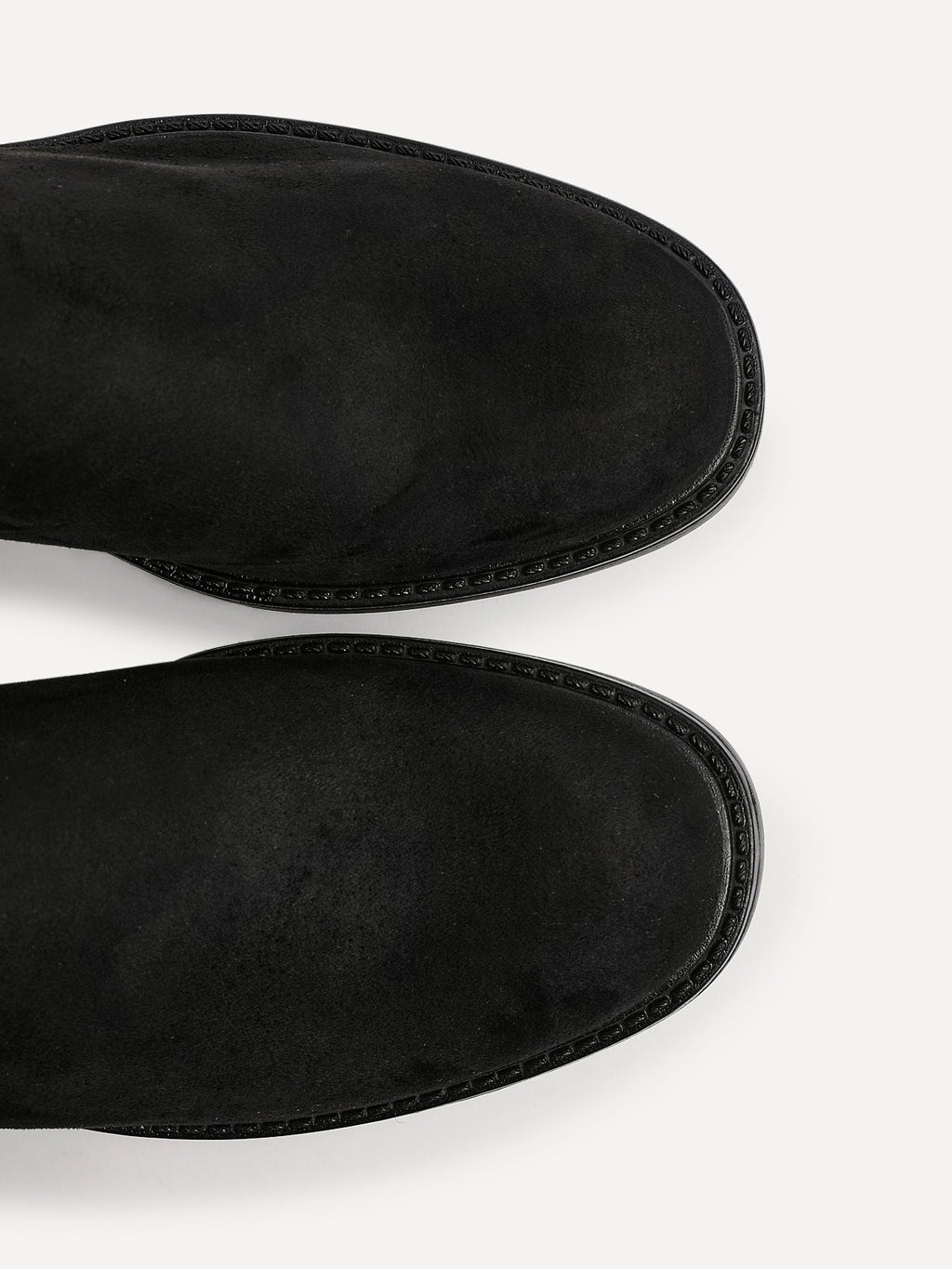 Power Black Faux Suede Riding Boots