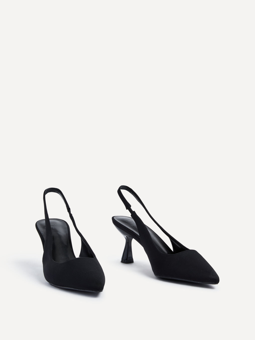 Presley Black Lycra Court Heels
