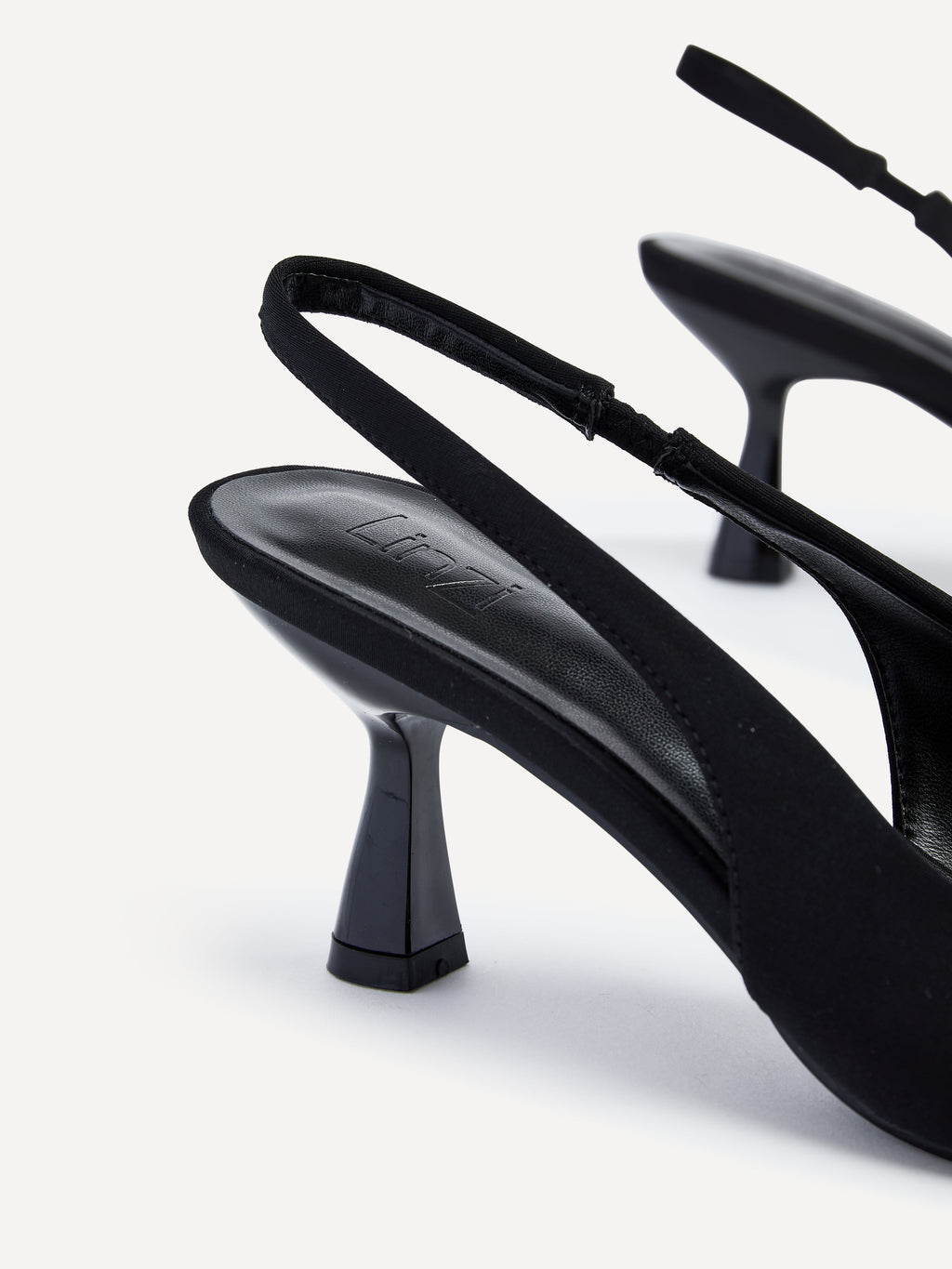 Presley Black Lycra Court Heels