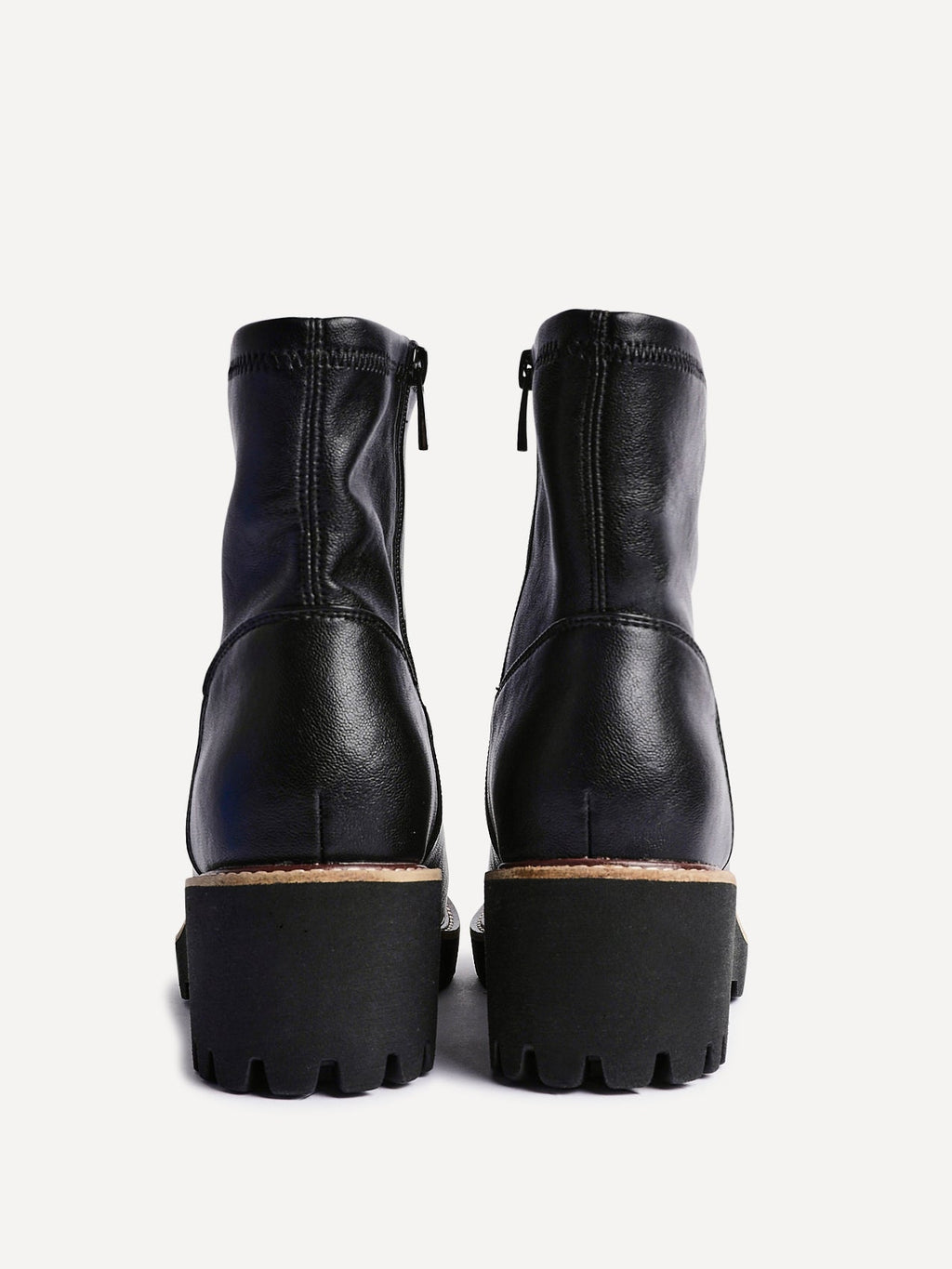 Pulse Wide Fit Black Wedged Ankle Boots