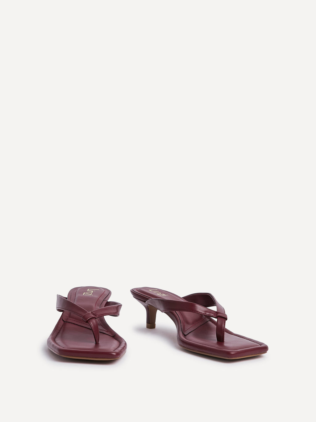 Potential Burgundy Toe Post Kitten Heels