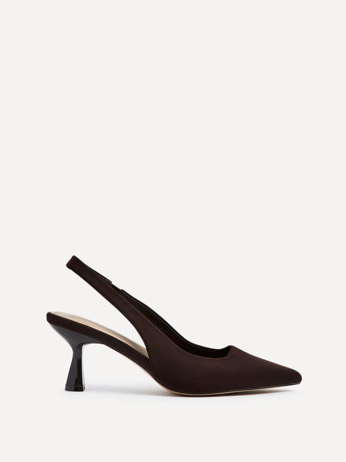 Presley Brown Lycra Court Heels