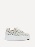 Quest White Tweed Trainers