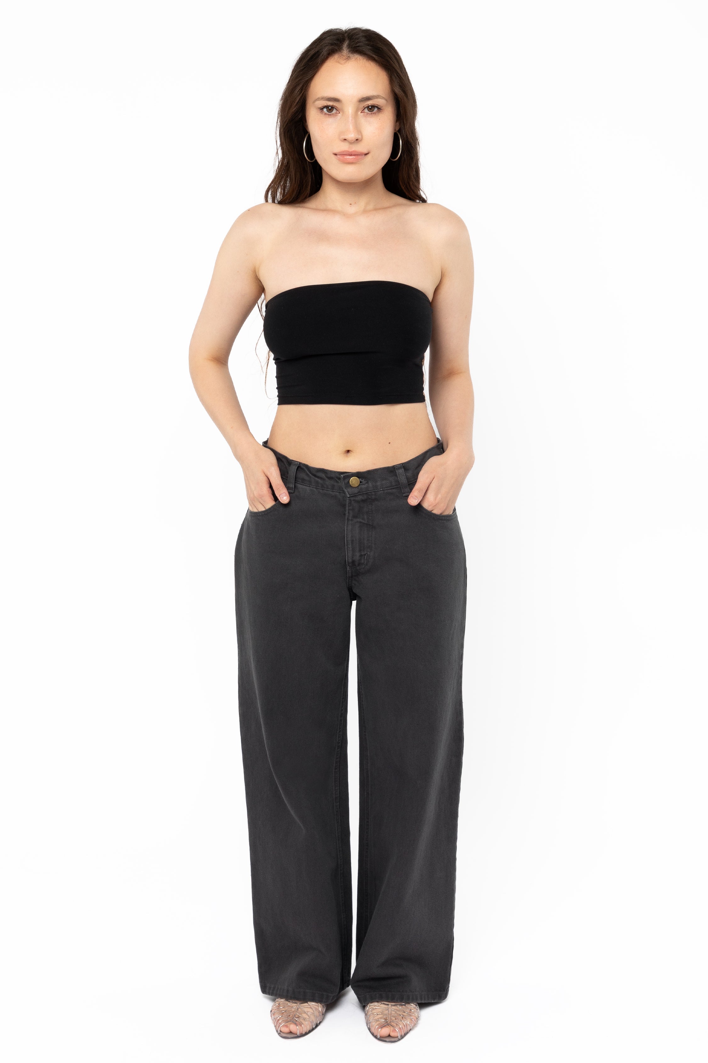 RBDW401GD - 12 oz Bull Denim Mid Rise Wide Leg Jeans