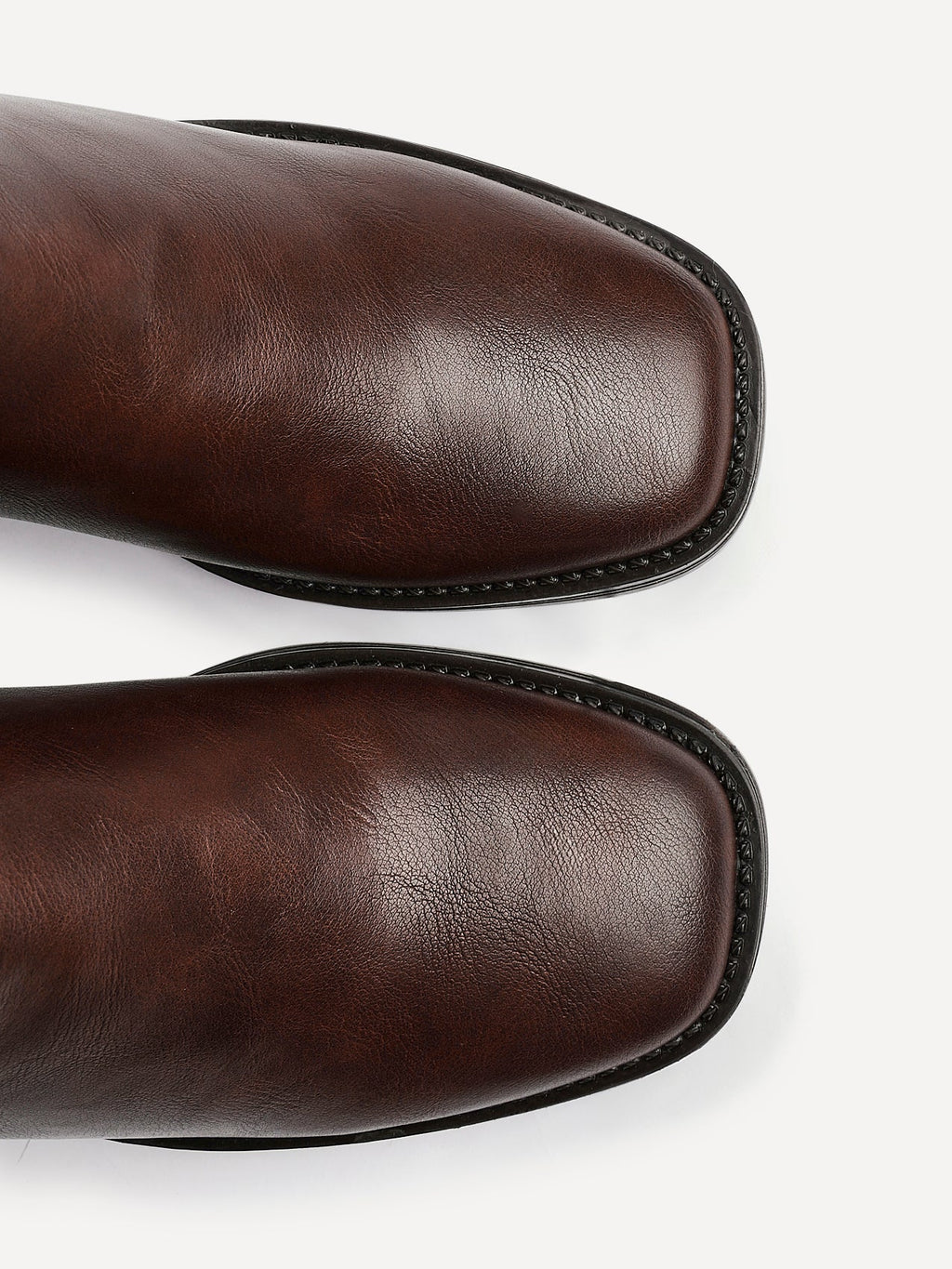Reason Brown Block Heel Long Boots