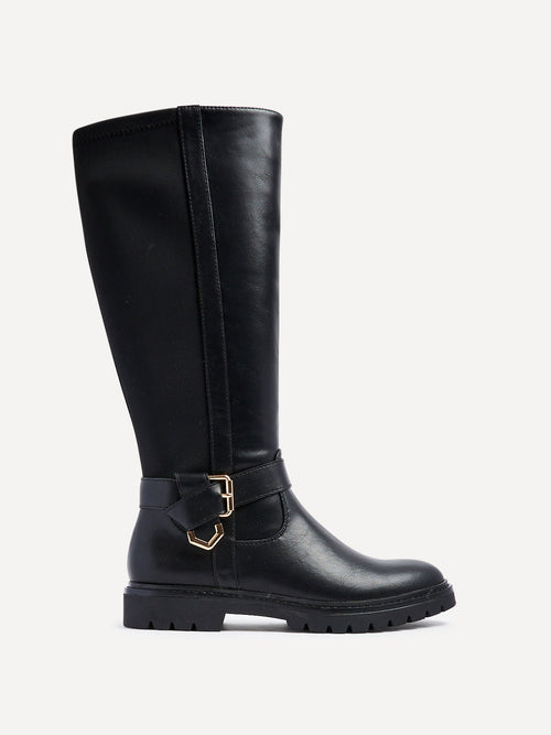 Regent Black Long Boots