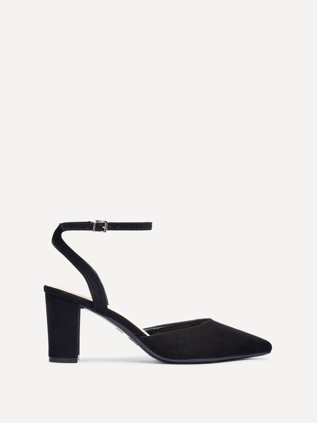 Rendall Black Faux Suede Court Heels