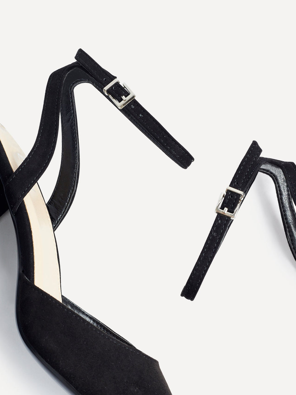 Rendall Black Faux Suede Court Heels