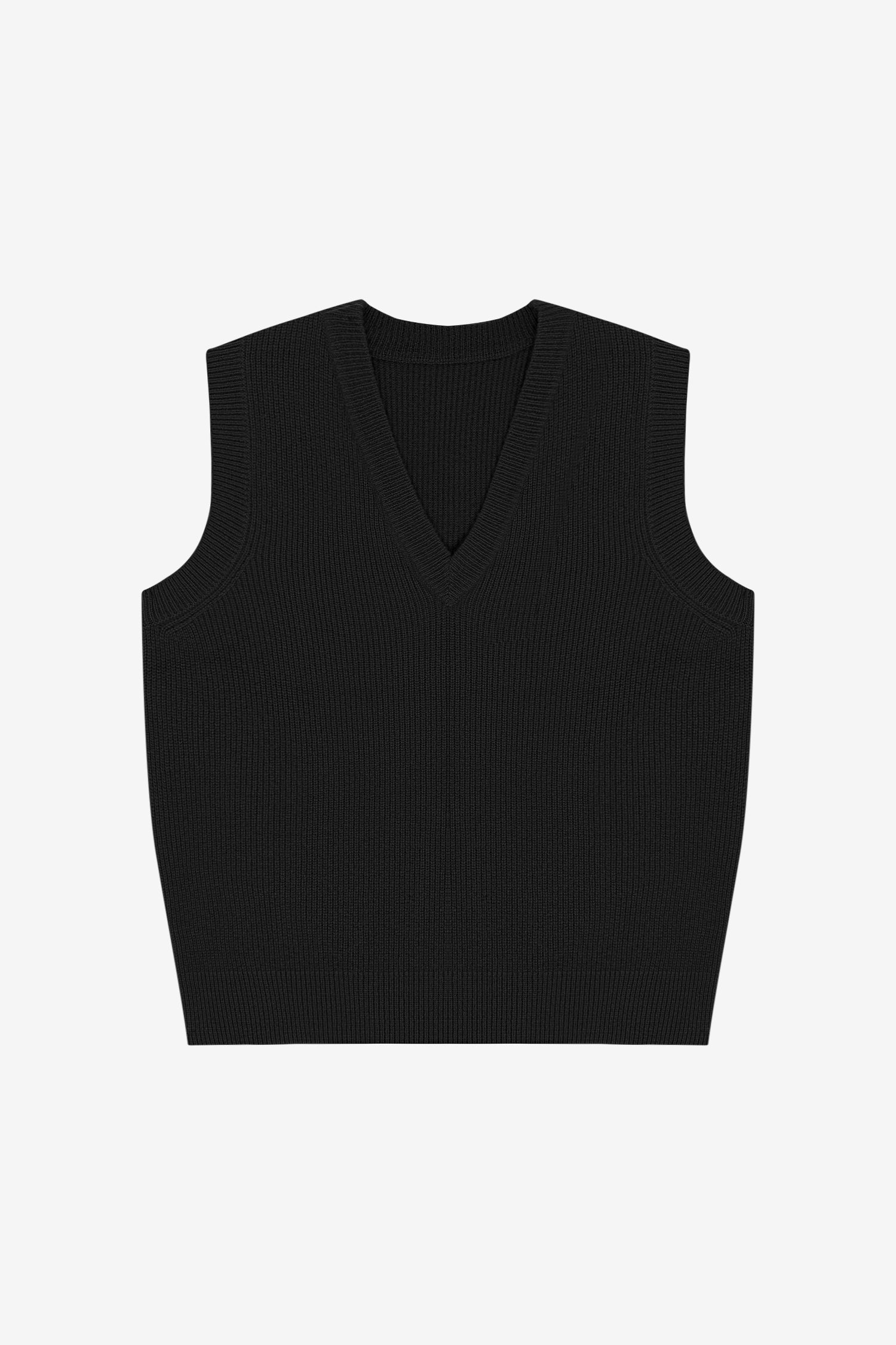 RFK313 - Cashmere Knit V-Neck Vest