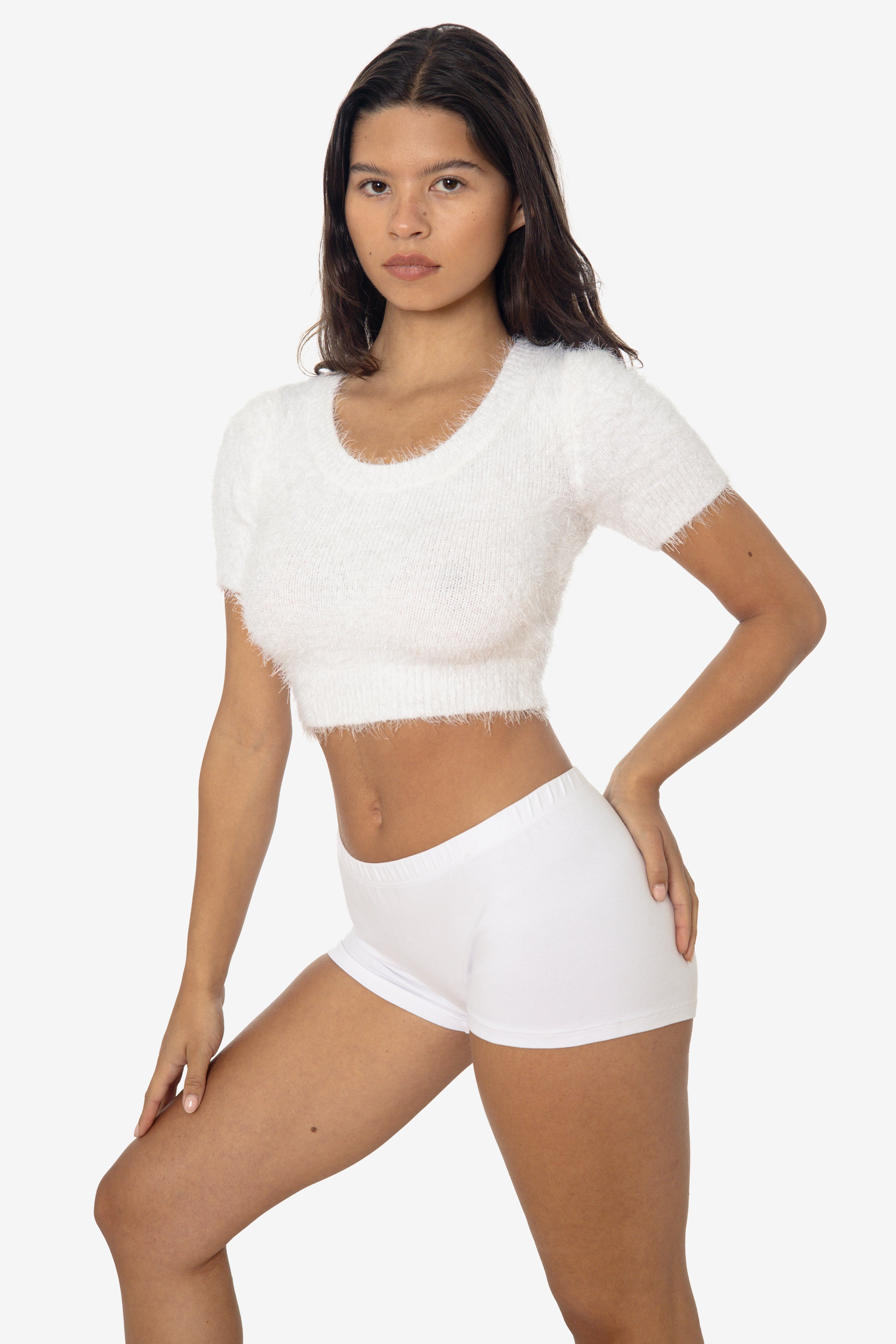 RFK4980 - Short Sleeve Fuzzy Sweater