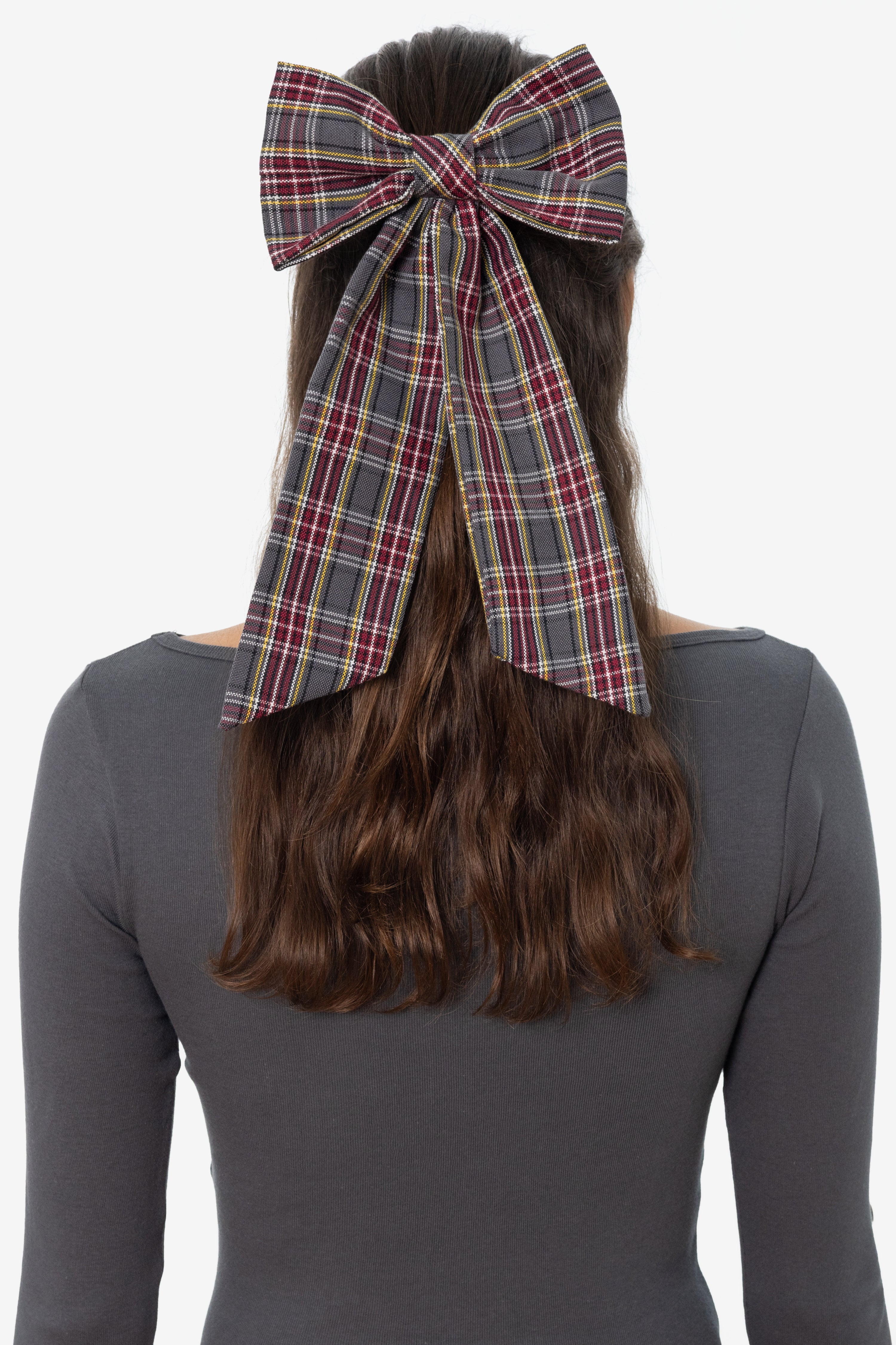 RGB051P - Plaid Long Schoolgirl Bow